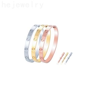 Bracciale rigido da donna alla moda, oro rosa, argento, braccialetti con diamanti, cacciavite a vite, braccialetto di design di lusso, gioielli da donna, moda famosa zb001