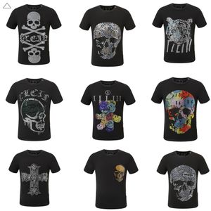 Hot Phillip Plain Men T Shirts Designer PP Skull Diamond T-Shirt Short Sleeve Dollar Bear Tiger Brand Tee High Quality Skulls T Shirt Tops Wp2158818