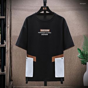 Camiseta masculina moda manga curta camiseta para 2023 verão casual solto punk topos t alta streetwear tshirt plus size M-4XL roupas