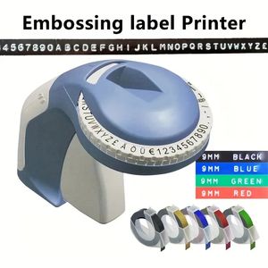 Aive prägling Label Maker Machine: Portable 3D -skrivare med 3 rullar präglingsband - perfekt för hemmakontorets organisation DIY -märkning!