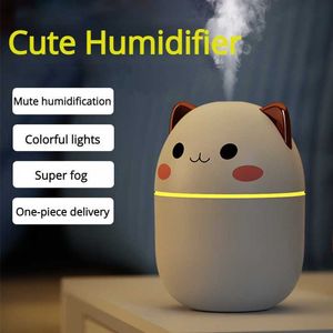 Humidifiers Cartoon Mini Air Humidifier Essential Oil Home Bedroom Aroma Diffuser Purifier Perfume Heavy Fog Spray Suitable For Office Desk L230914