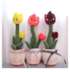 رقص يغني الصبار الكهربائي زهرة رقص زهرة رقص الصبار أوكاكتوس دمية Huggy Wuggy Toy Cactus Sing Sing Enchanting Plush Toy for Bbaby Dance Cactus Christmas