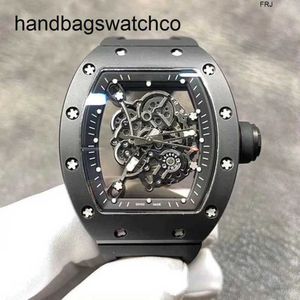 RichardMill Relógios Relógio Mecânico Richad Doublesided Hollow Miller Watch Mens Fullautomatic Business Fashion Grande Mostrador À Prova D 'Água Tiktok frj