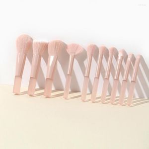 Makeup Brushes 10pcs/Set Brush Honey Peach Pink Half Sugar Mist Face Super Soft Fur Beauty Tool Mini Set Cosmetic