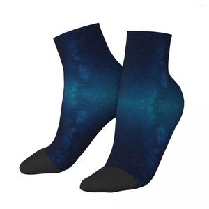 Meias masculinas Space Starry Sky curtas únicas casuais respiráveis tornozelo adulto