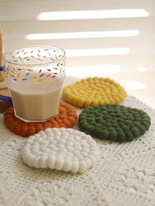 Table Mats Cute Round Wool Felt Coasters Placemats Potholders Creative Gifts And Souvenirs Home Display Shooting Props