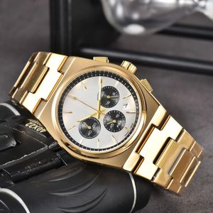 Top męskie kobiety Tissotity 1853 Watch Designer Luksusowy ruch kwarcowy zegarki Wysokiej jakości Rose Gold Rozmiar 42 mm Pasku ze stali nierdzewnej Sapphire Sapphire Men PRX Wristwatches