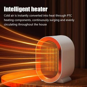 Home Heaters 1200W Desktop Electric Heater Winter Mini Portable Heating Fan Home Office PTC Ceramic Heating Warm Air Blower Warmer Machine HKD230904
