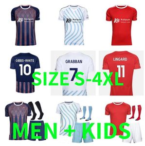 XXXL 4XLノッティンガム23 24リンガードサッカージャージグラバンジョンソンサリッジ2023 2024森林awoniyi ameobi krovinovicギブスホワイトフットボールシャツ男性キットキット