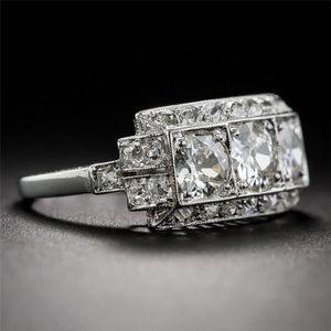 Hochzeit 2 Karat weißer Diamantring Silber S925 Sterling Bague Bizuteria für Frauen Anillos Silber 925 Schmuck Feiner 2 Karat Ring für Frauen 230914