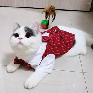 Cat Costumes Gentleman Pet Party Costume For Cats Gotas Handsome Wedding Clothes Reunion Dress Suit Tuxedo Mascotas Clothing Disfraz Gato