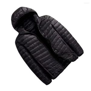 Mäns jackor Autumn Winter Light Down Jacket Men Hooded Short Stor ultratunna lätta ungdomar Slim för män