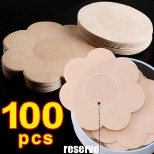 Breast Pad 100PCS Nipple Cover Stickers Women Breast Lift Tape Pasties Invisible Self-Adhesive Disposable Bra Padding Chest Paste Patch Q230914
