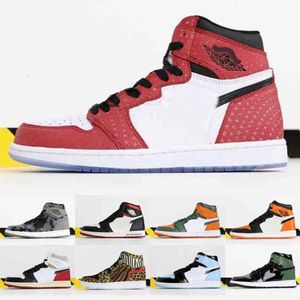 1 High OG Solefly x 1S Chicago Crystal Origin Story Kids Shoes Women Mens Sneakers Chaussures de Корзины Ball Sports311d