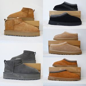 Designer stövlar kvinnor skor tasman toffel män boot australia snö stövlar plattform tofflor mocka läder sandaler tasman ullsko vinter varm sandal