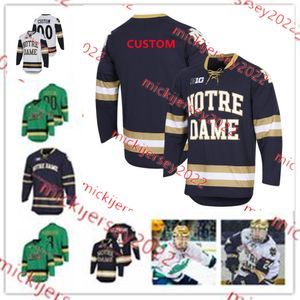 Jake Evans Andrew Peeke i koszulka hokeja Robbie Russo Bryan Rust Riley Sheahan Kyle Palmieri Cole Knuble Notre Dame Fighting Irish Jerseys