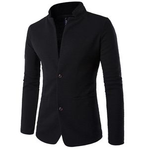 Whole- 2017 New Slim Business Blazer Jacket Man Patchwork Long Sleeve Plus Size Mens Suit Jacket 5XL Winter Fitness Coat Male 273W