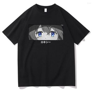 T-shirt da uomo 2023 Mushoku Tensei Camicia da uomo Harajuku Divertente Kawaii Rudeus Sylphiette Tshirt Unisex Anime Manga Cotone di alta qualità Tees S