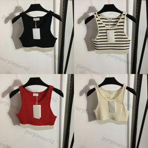 Kvinnor Crop Top Knits Tee Designer Tank Tops Kläd Fashion Letter Print Summer ärmlös Pullover Vest Casual Sexig Streetwear