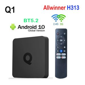 Q1 ATV H313 Android 10 Smart TV Box Allwinner H313 2GB 16GB 2G 8G Dual Wifi AndroidTV BT5.0 4K HD Set Top Box Lettore multimediale