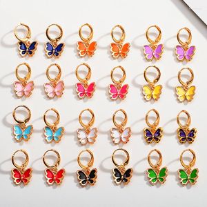 Dangle Earrings 2 Pairs Butterfly Enamel Pendant 2023 Fashion Women Jewelry High Quality Charm DIY Making