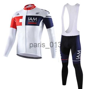 Andere Bekleidung IAM-Team Radfahren Langarm-Trikot-Trägerhosen-Sets Mountainbike-Sportbekleidung Fahrradbekleidung MTB-Fahrradbekleidung U72318 x0915