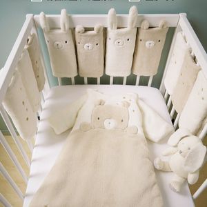 Bed Rails 10pcs lot Cotton Bedside Rail Guard Kids Crib Protector Cot Cushion Anti collision Children's Fence Barries 230914