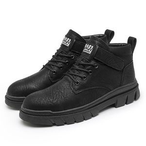 Leather Men Ankle Boots Comfortable Platform Walking Boots New Design Soft Leather Office Business Boots Sneakers For Boys Party Shoes 38-44