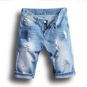 Summer Fashion Men Jeans Shorts Cotton Denim Ripped Shorts Brand Designer Casual Short Jeans Men Plus Size2279