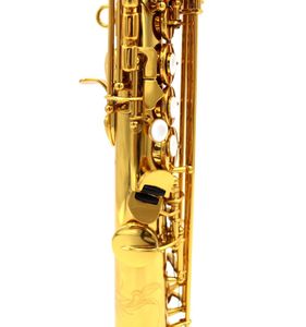 Eastern music neck built in type one piece straight soprano saxophone with G key 01