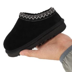 Pantofole Tasman II per bambini Pantofole Tazz per bambini Ciabatte in pelliccia di castagno Pelle di pecora Shearling Classic Ultra Mini Boot Ciabatte invernali Slip-on in lana Little Big19