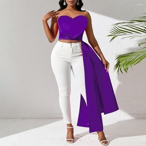 Women's Tanks Sexy Crop Tops Women Strapless Backless Big Swing Ladies Date Out Evening Night Birthday Wear Shirts Blouse Wholesale Clothes