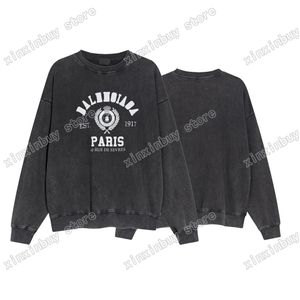 xinxinbuy Men women designer Sweatshirts Hoodies DESTROYED Paris 1917 Ears Wheat print black oversize S-XL236v