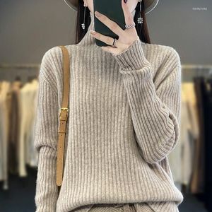 Women's Sweaters Wool Cashmere Sweater High Neck Pullover Casual Knitted Top Autumn And Winter Jacket Korean Version Fashion