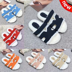 Designer Chypre Shearling Slides Sandalen Winter flach Wollschuhe Damen Fellpantoffeln Eisblau Beige Pfirsich Olivrosa Sandale Luxurys Comfort Slide Damen Slipper