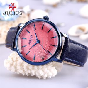 CWP 2021 Julius Ja-888 Kvinnor Stylish Spider-Wed Textural Quartz Watch Female Fashion Casual Wristwatch Vintage Clock Gold D216Y