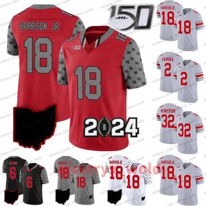 C.J. Stroud Ohio State Buckeyes Gray Football Jersey 18 Marvin Harrison Jr.97 Nick Bosa J.T. Tuimoloau Smith-Njicba Henderson Justin Fields Martell Wilson 2024 New Season