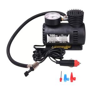 Mini auto portatili Auto 12V Compressore d'aria elettrico Pompe di gonfiaggio pneumatici 300PSI Pompa d'aria di emergenza per automobile per bicicletta a sfera Mini281S