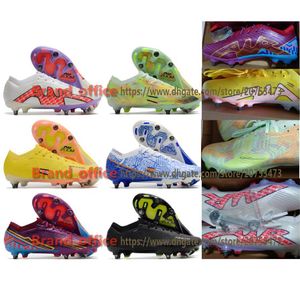 Hochwertige Fußballschuhe Zoom Vapores 15 Elite SG ACC Spikes Strick-Fußballschuhe Herren Outdoor Leder CR7 Ronaldo Mbappe Tra235K