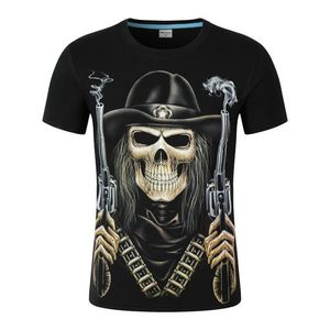 T-shirt fai-da-te stampata a maniche corte Top nuovo casual da uomo transfrontaliero europeo e americano alla moda allentata girocollo 3D ultra sottile