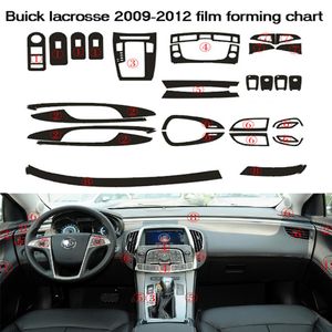 För Buick Lacrosse 2009-2012 Interiörens centrala kontrollpaneldörrhandtag 3D 5DCarbon Fiber Stickers Decals Car Styling Accessorie246o