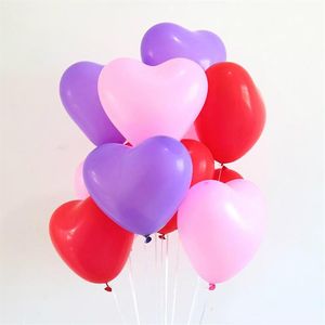 100pcs 2 2g pembe beyaz kırmızı kalp şeklindeki lateks balonlar doğum günü partisi düğün dekorasyonları sevgililer günü hediyeleri sarf malzemeleri203n