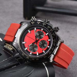 Handgelenk für 2023 Neue Herren Uhren alle Dialarbeit Quarz Watch hochwertige Top -Marke Chronograph Clock Rubber Watch Band Men Fashion