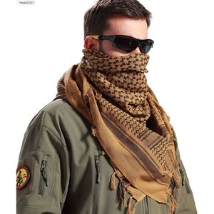 Gratis soldat Militär Shemagh Tactical Desert Keffiyeh Head Neck Scarf Arab Wrap With Tassel 43x43 tum