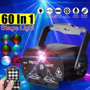 Led Gadget 60 Patterns Mini Usb Charge Dj Disco Light Strobe Party Stage Lighting Effect Voice Control Laser Projector Lamp For Drop D Dh3W9