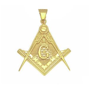 Anhänger Halsketten Edelstahl Mason Masonary Freimaurer Charme Brüderlichkeit Neue Ankunft Einzigartige Kompass Quadrat Fraternal Association Hals Dhqqx