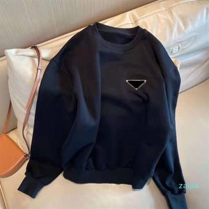 Kadın Hoodie Sweatshirt Üçgeni ile Sweatshirtler Uzun Kollu Lady Tees Zippers ile Lady Tees Moda tarzı hoodies Tops264r