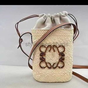 Totes French Straw Bag Hand Woven Bucket Bag Axel crossbody Bag Summer01 Stylisheendibags