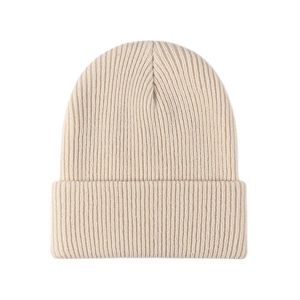 Beanie/Kafatası Kapakları Yeni Kadınlar Erkekler Sonbahar Kış Sıcak Beanie Hat Düz Renkli Erkek Streç örme Tığ işi Beanies Hat Cap Kadınlar için Erkekler 230914