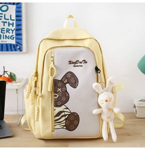 Opening Season Leisure College Style backpack New College Student Backpack Autumn Cartoon Rabbit Print Backpack